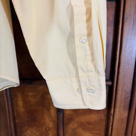 Ralph Lauren Polo Yellow Blue Polo Pony 100% Cotton Classic Fit Button Down - Picture 7 of 10